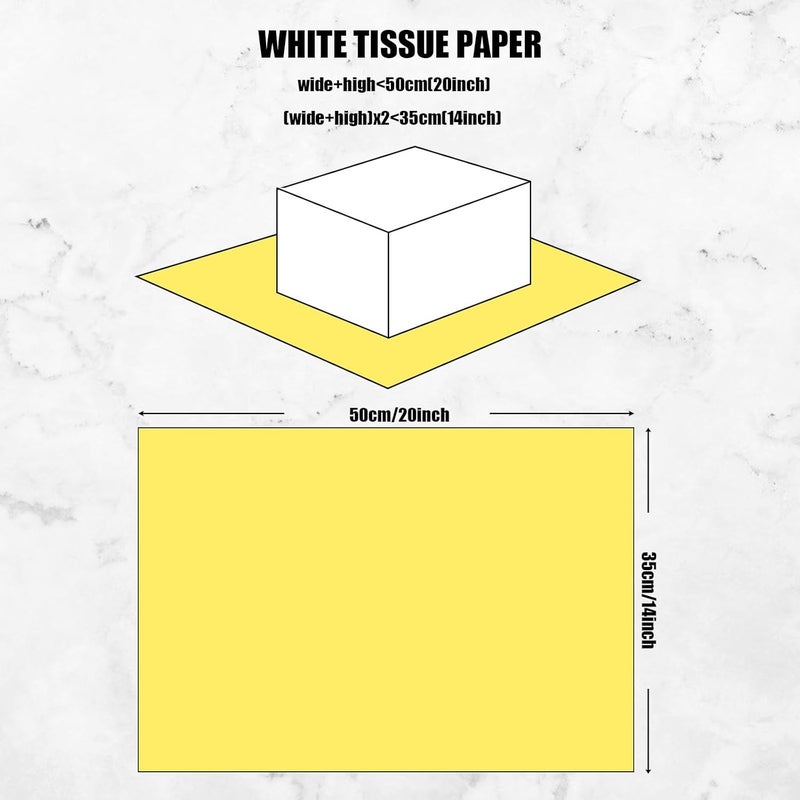 Koogel 120 Sheets Yellow Tissue Paper Bulk, 14 x 20 Inch Gift Wrapping Tissue Paper for Gift Bags Wedding Birthday DIY Crafts Art Project - Image 5